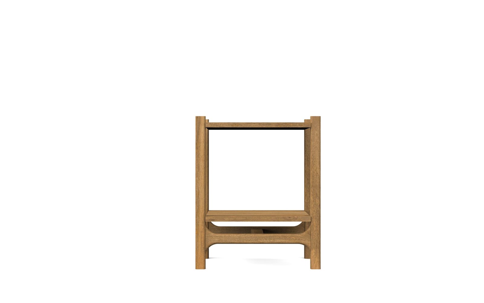 Modern Solid Wood 2-Tier Side Table - Image 3