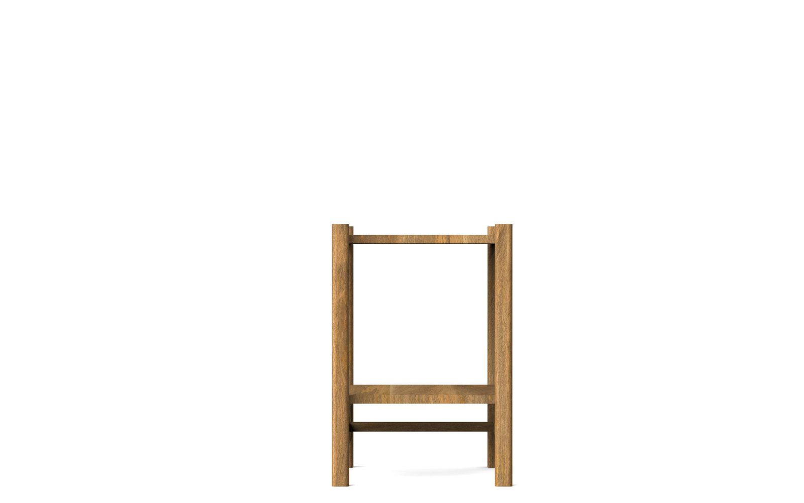 Modern Solid Wood 2-Tier Side Table - Image 5