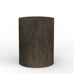 Solid Wood Cylindrical Side Table