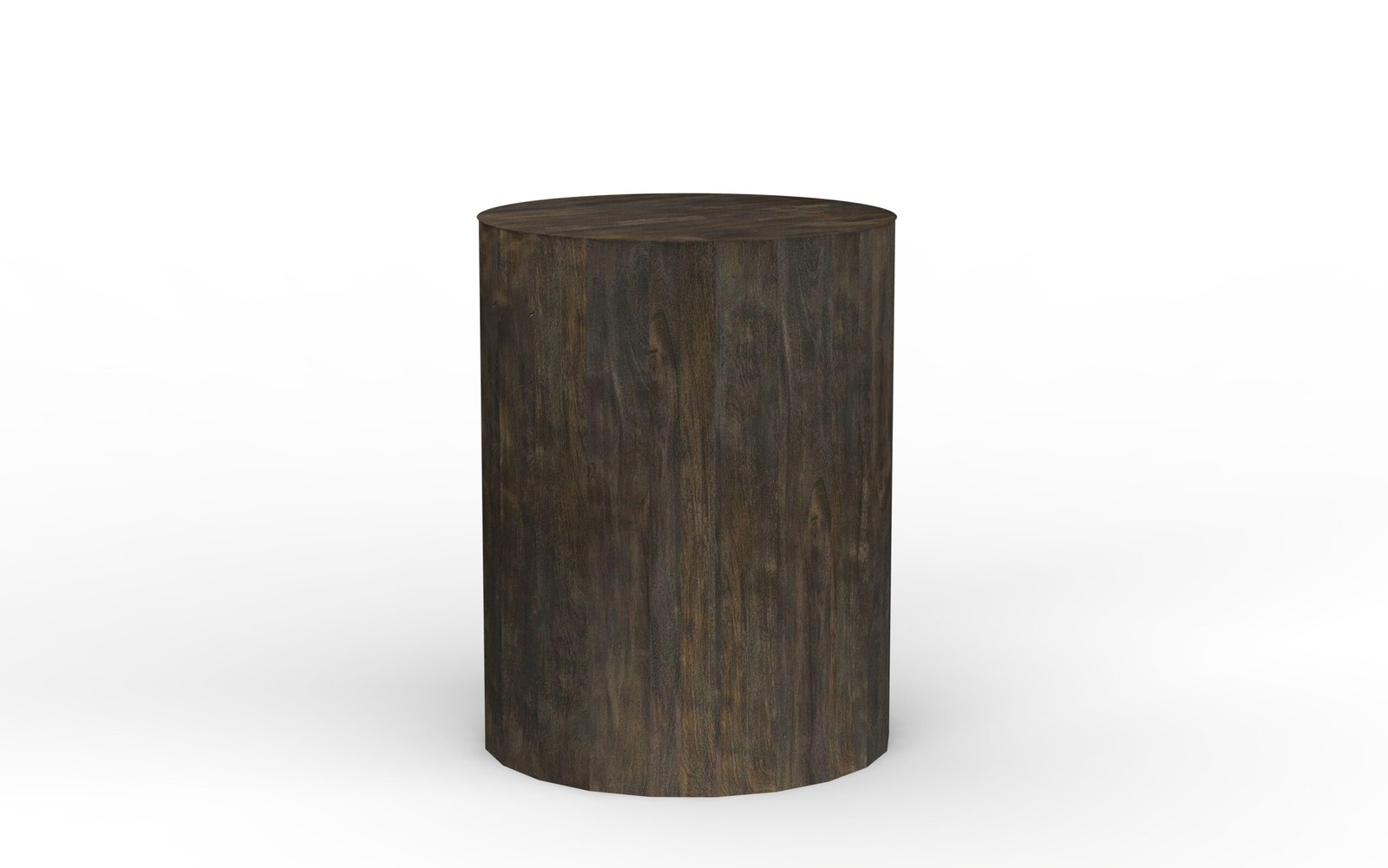 Solid Wood Cylindrical Side Table