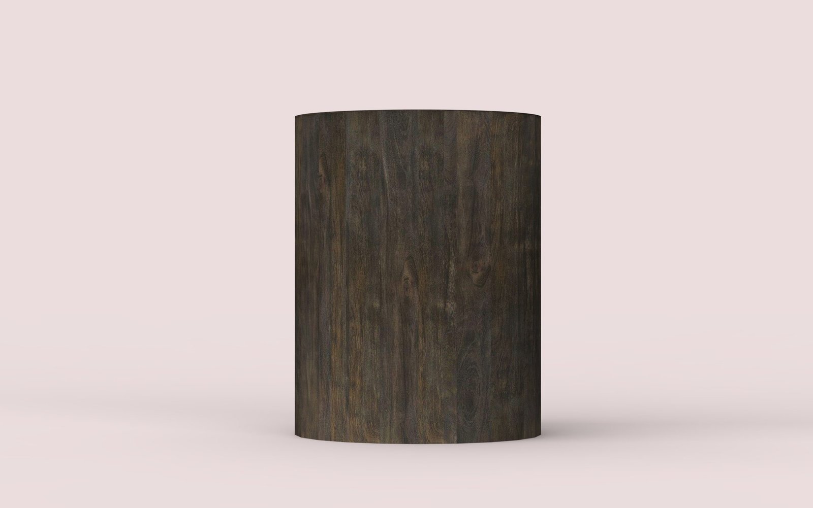 Solid Wood Cylindrical Side Table - Image 2