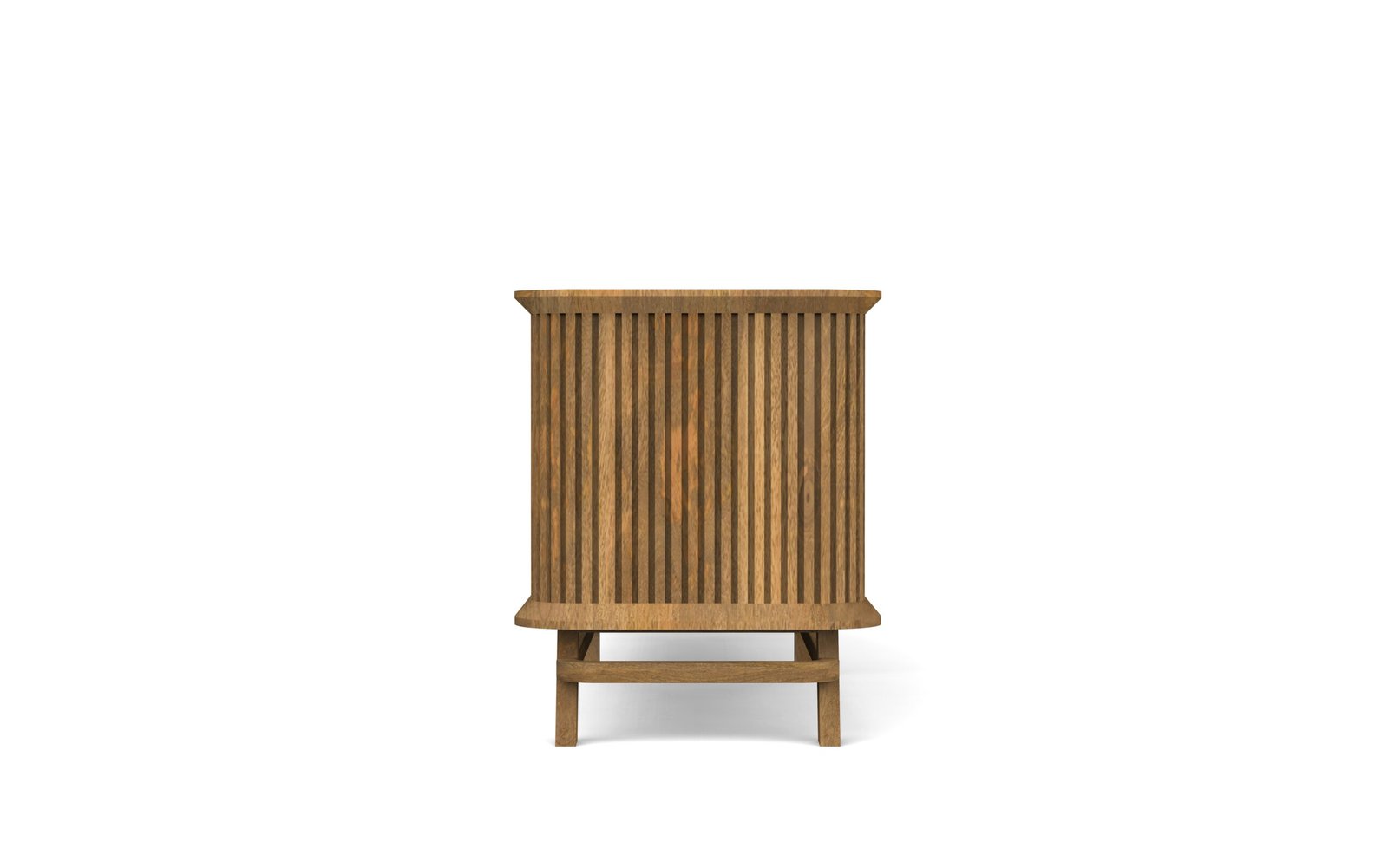 Modern Fluted Sliding Door TV Cabinet - Image 4